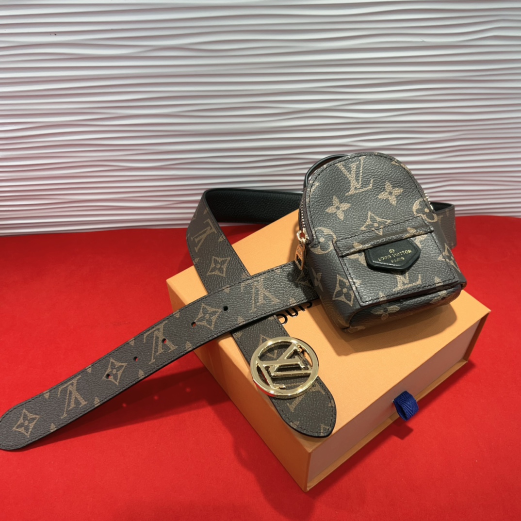 LV Unisex Classic Monogram Belt Bag Leather Belt YV24071301