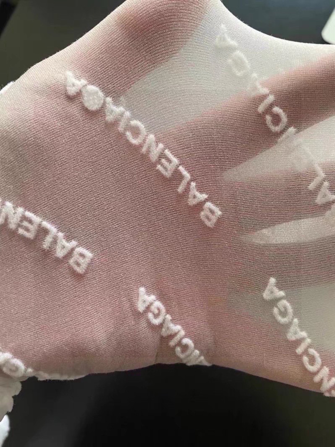 BLCG Women's Flocked Monogram stockings  YV24071319