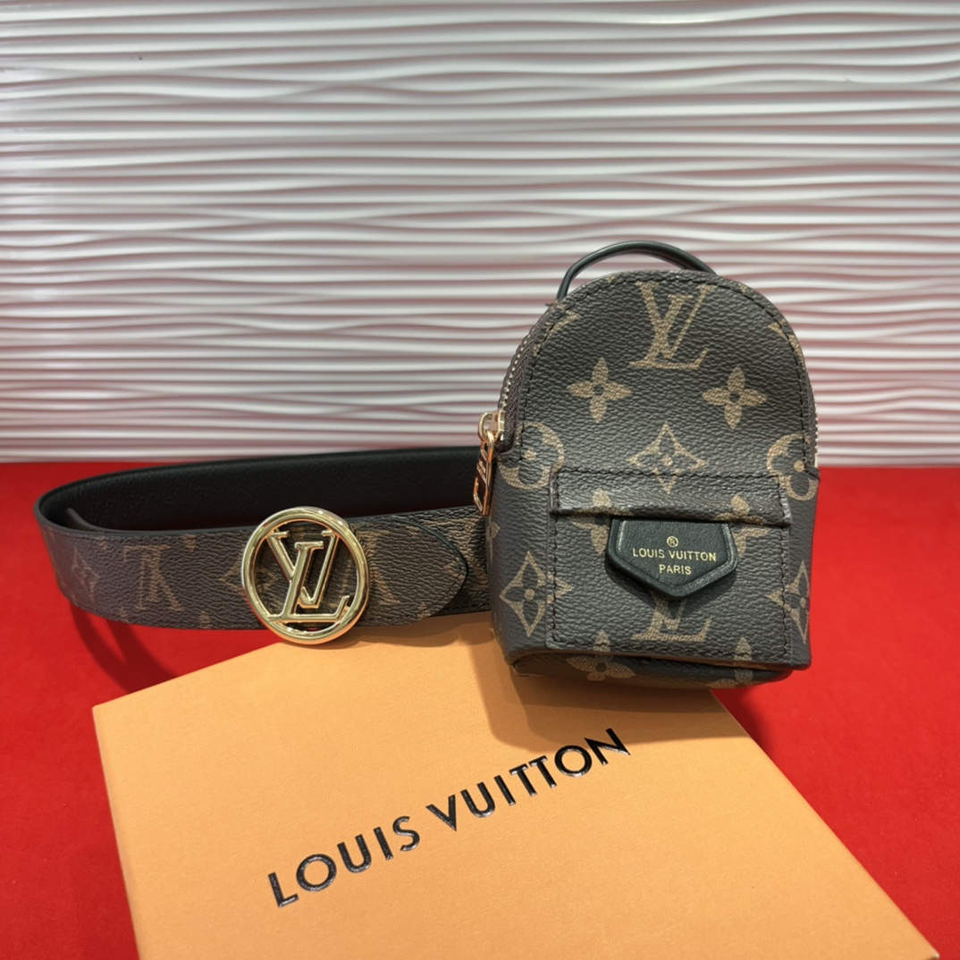 LV Unisex Classic Monogram Belt Bag Leather Belt YV24071301