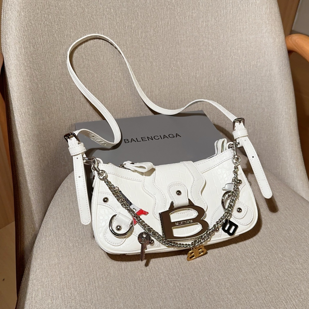 BLCG Lmitation Crocodile Skin Texture Single - Shoulder Crossbody Bag YV24071324