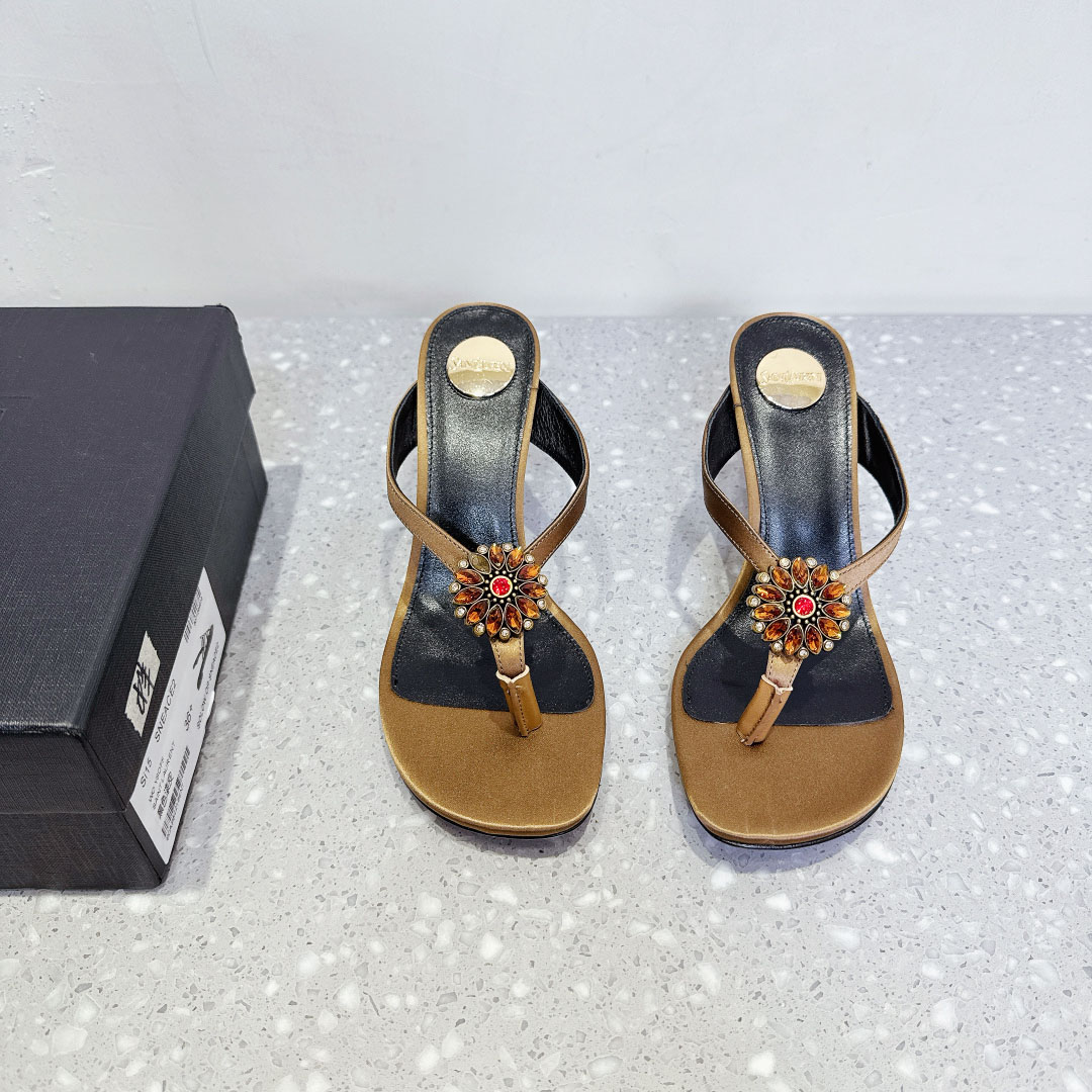 YSL New High-Heel Slippers DD25071454