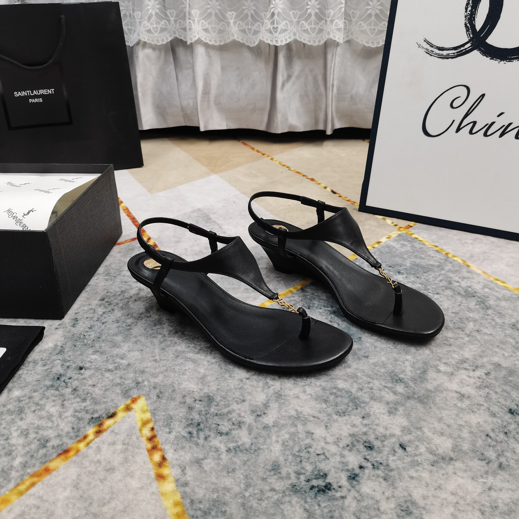 YSL 2025 Wedge Sandals DD25071517