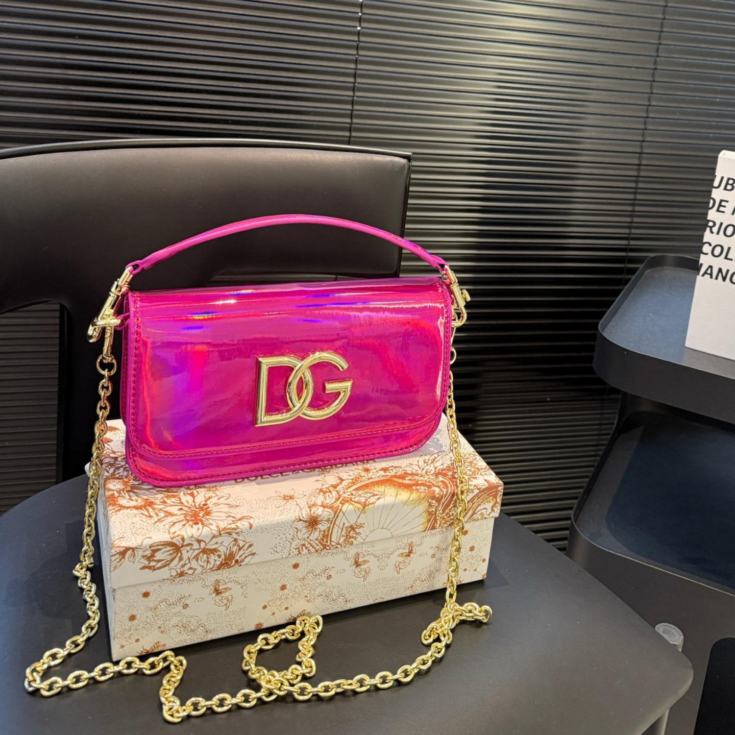 D&G Fashion ladies patent leather surface handbags YV24071616