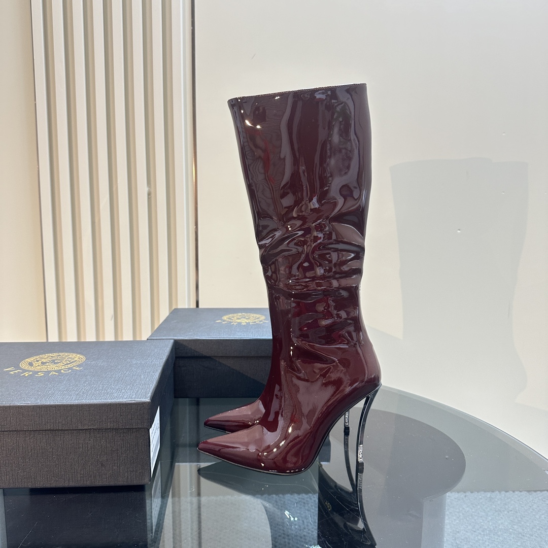 Vs Women's Rose Patent Leather Boots DD25071636