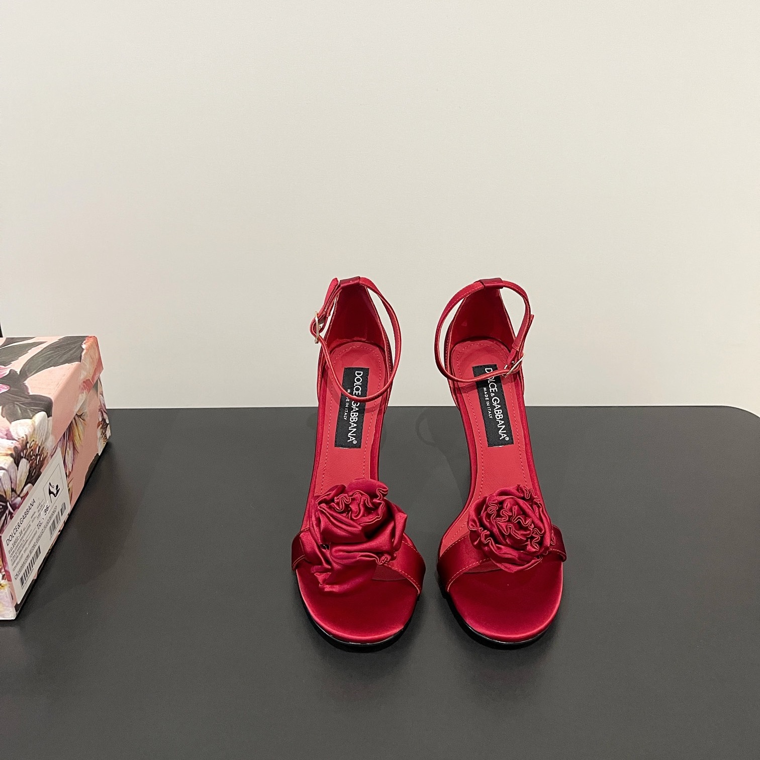 D&G  Satin Flower Heels shoes YV24071720