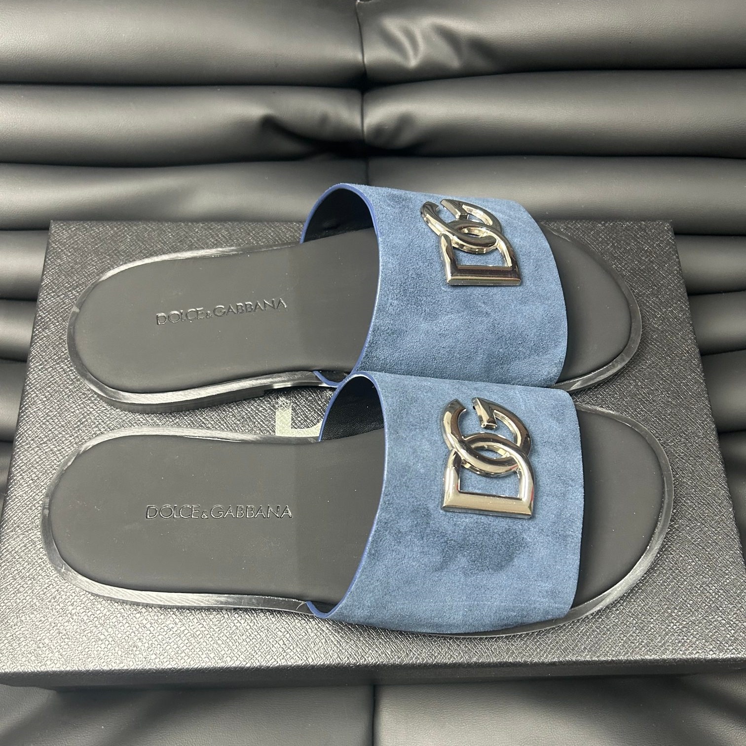 D&G Men's Logo suede Slides beach slippers YV24071715