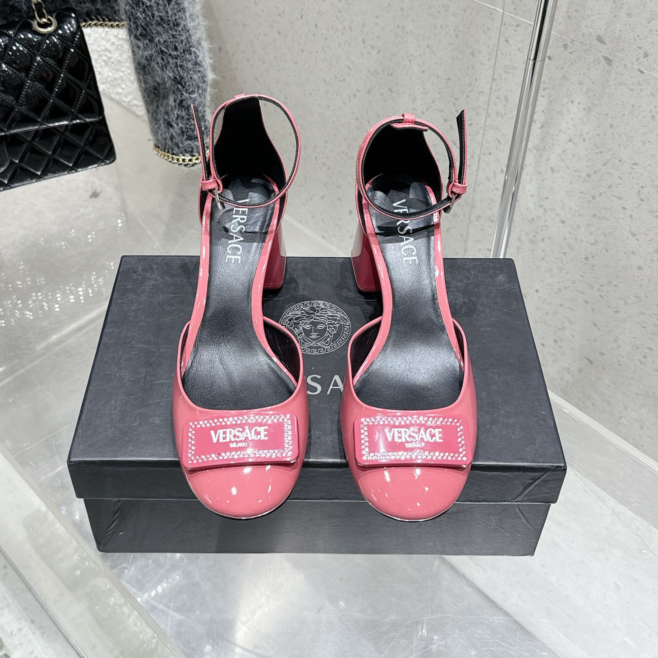 Vs Block Heel Hollow High Heels DD25071704