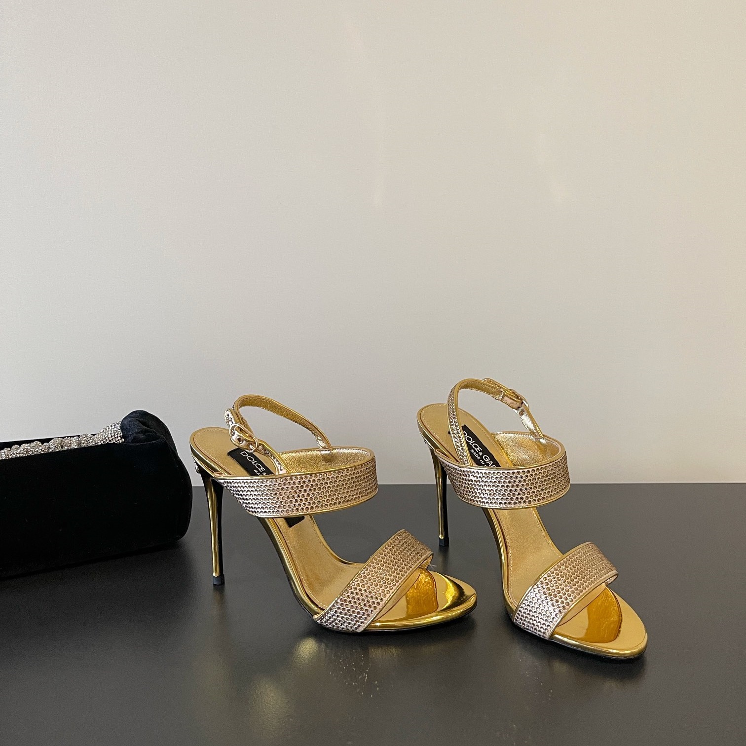 D&G  Diamond - studded decorative bands High - heeled shoes YV24071722