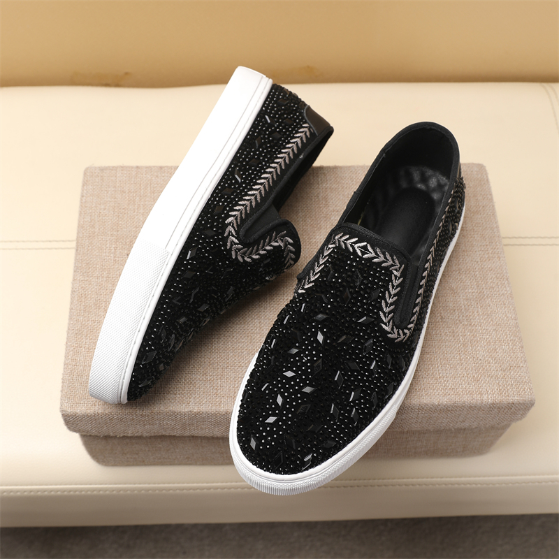 BLCG  Rhinestone - Embellished Slip - On Sneakers  YV24071814