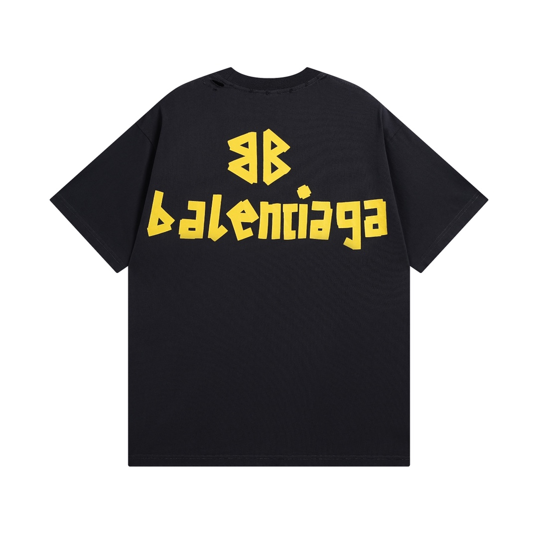 BLCG  Unisex Gold Print Logo Short - sleeved T - shirt YV24071803