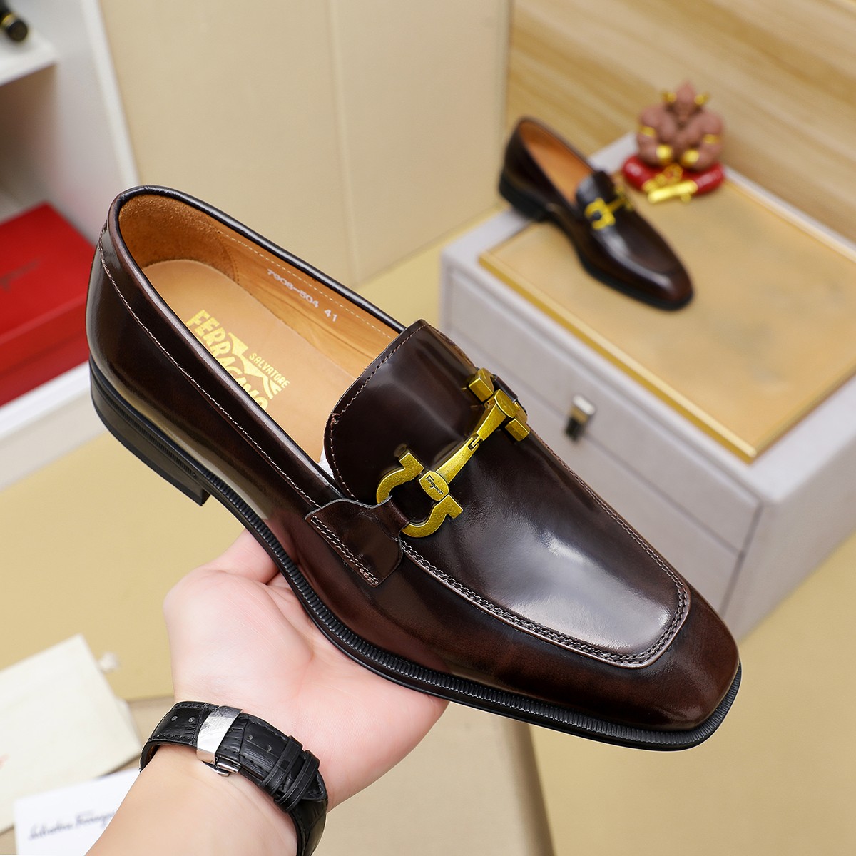 SF Men's Business Leather Shoes DD25071827