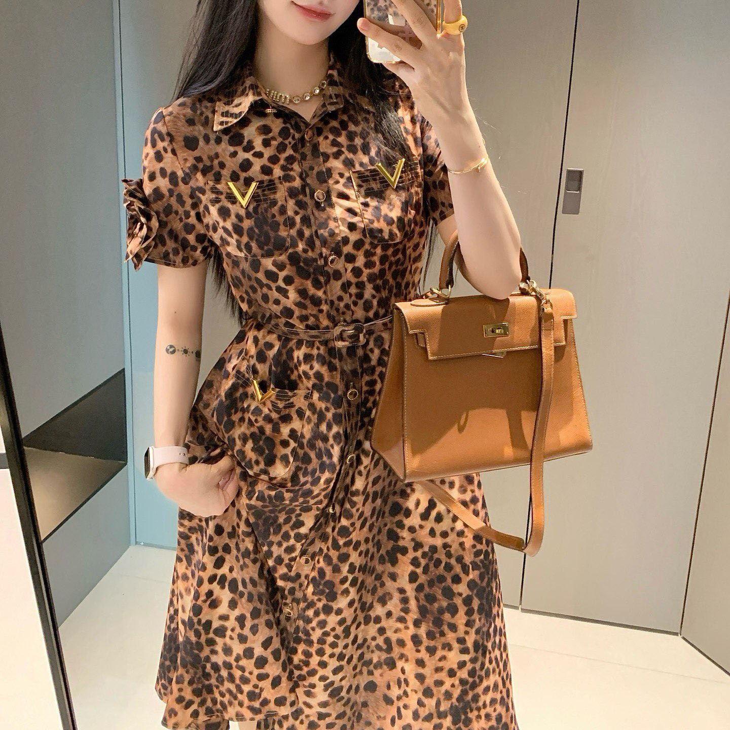 VT New Leopard Spot Dress DD25071916