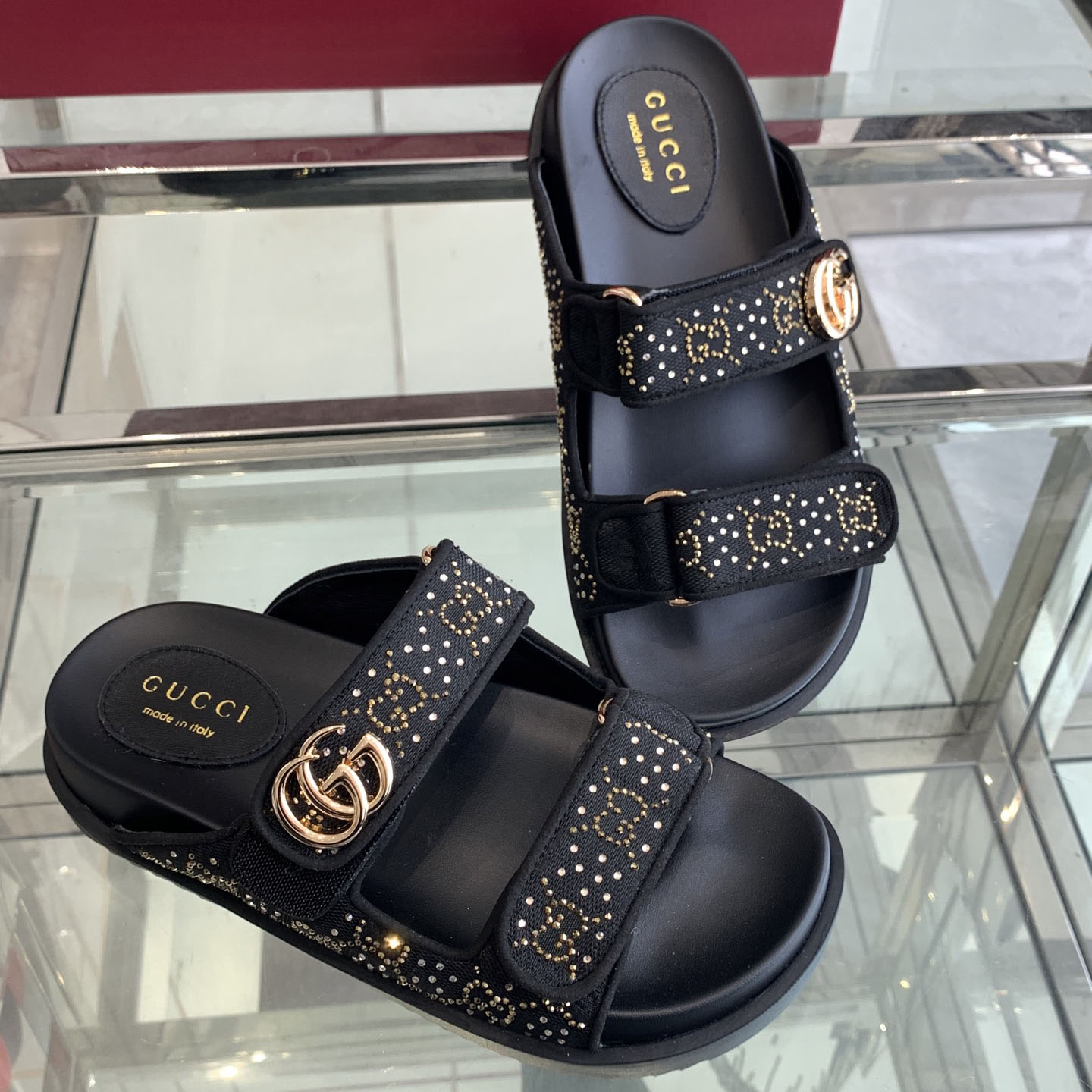 GG Canvas Flat Sandals DD25072006