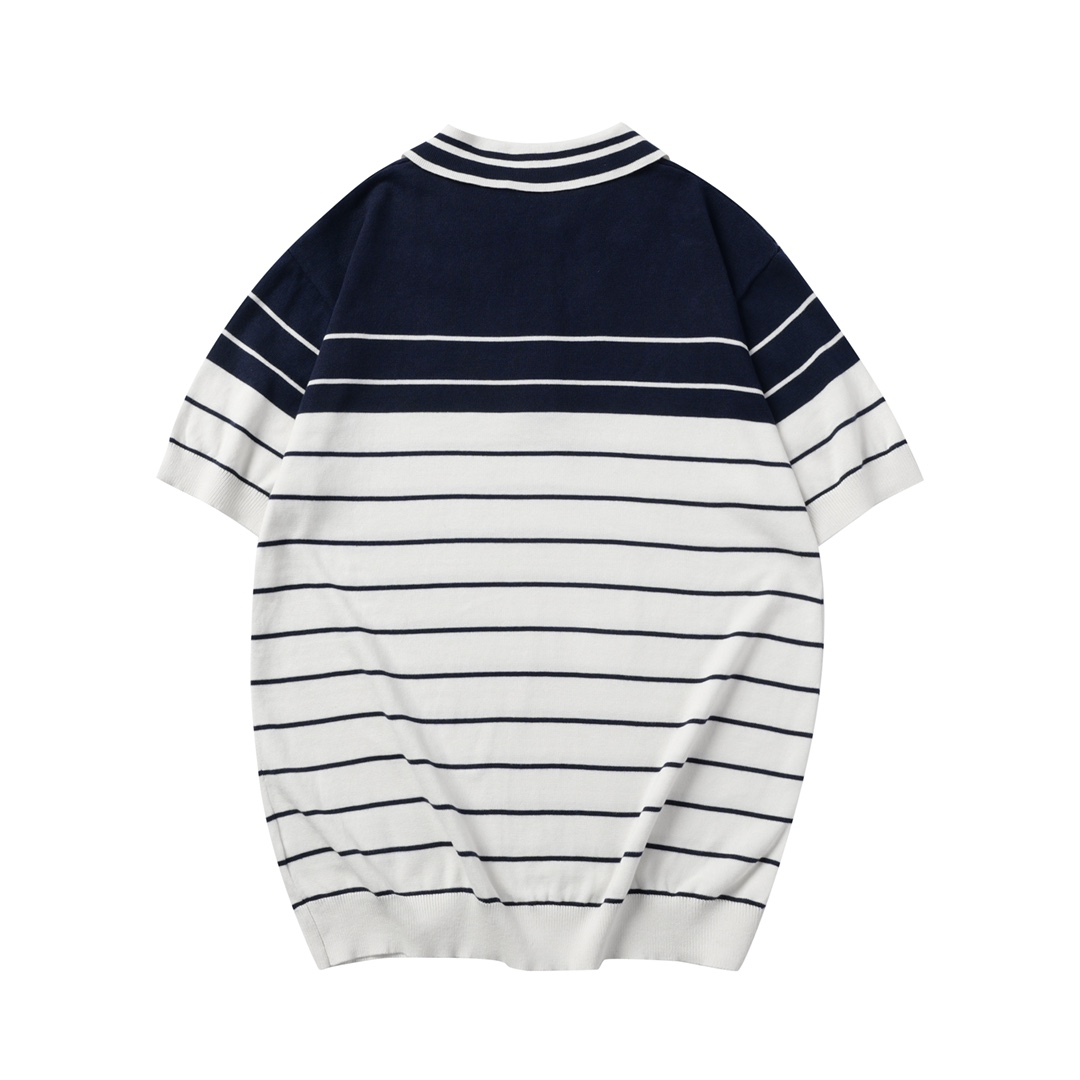 GG Stripe Knit Polo Shirt DD25072022