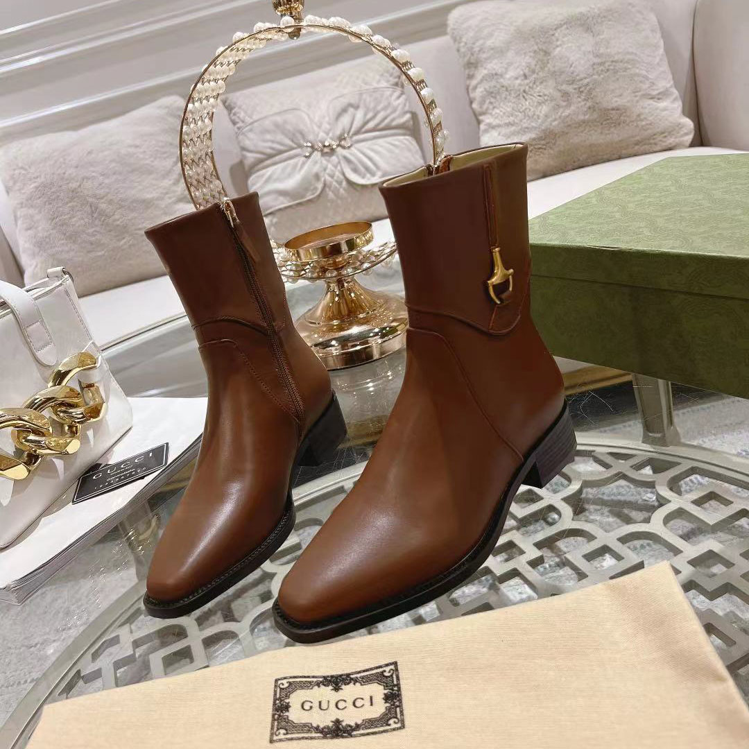 GG Half Horsebit Brown Boots DD25072101