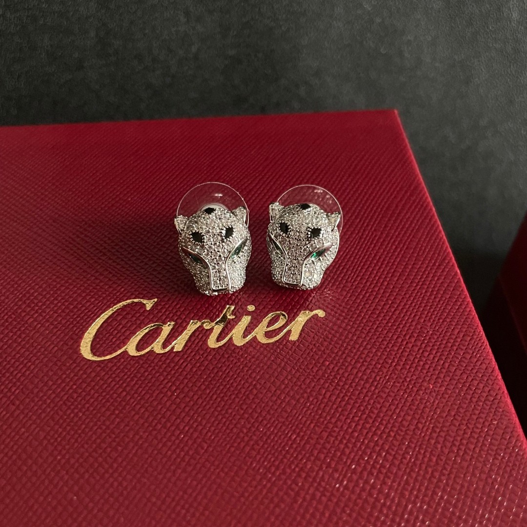 Car  Panther - head - shaped earrings YV24072105