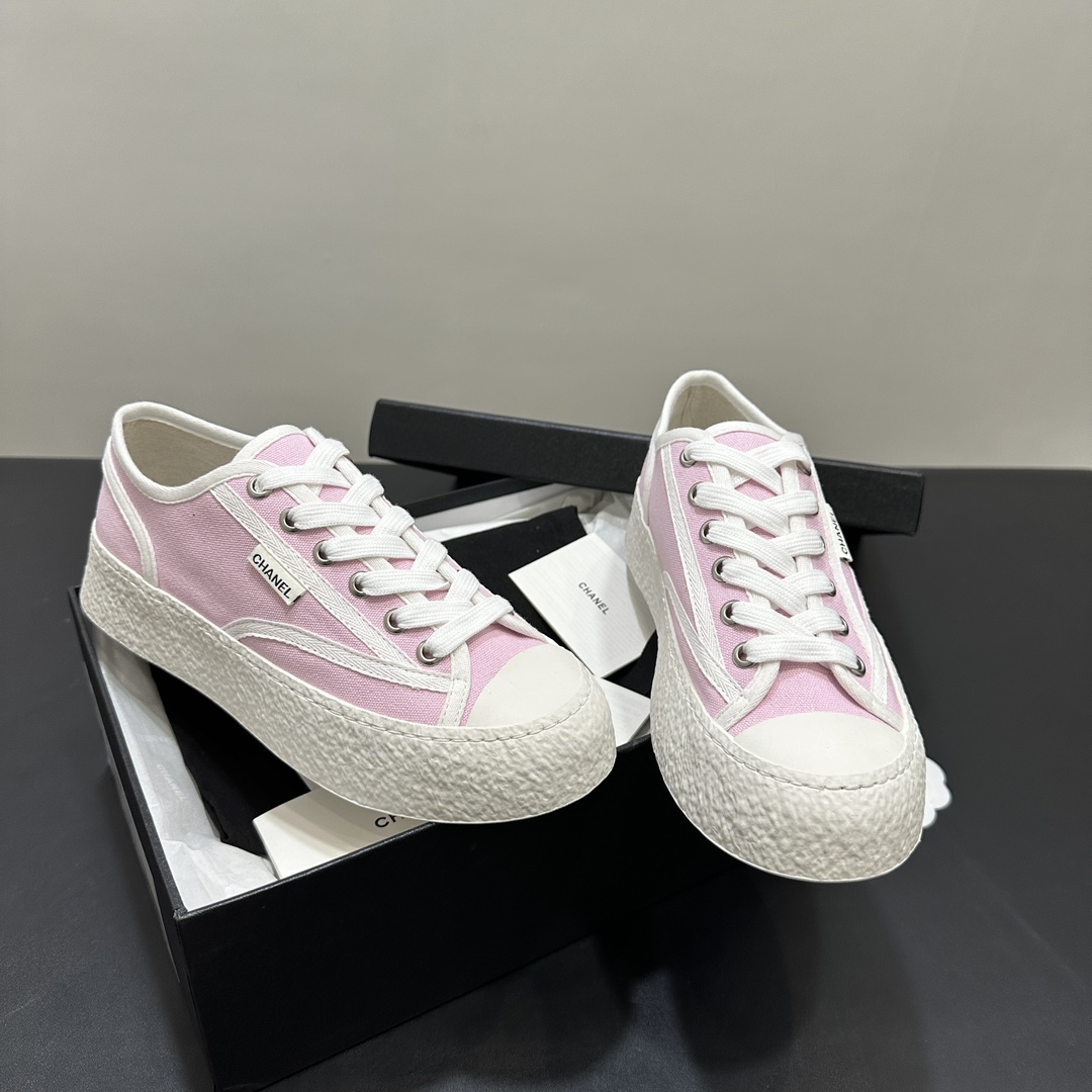 CH Vintage Platform Canvas Sneakers BB25072308