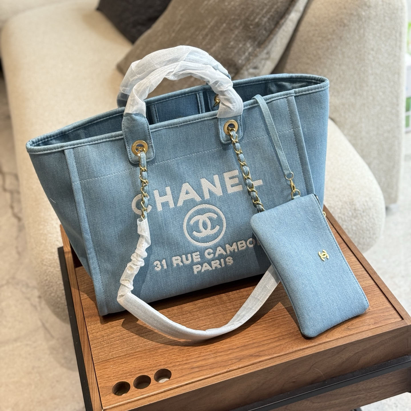 CH Denim Large Tote Bag BB25072322