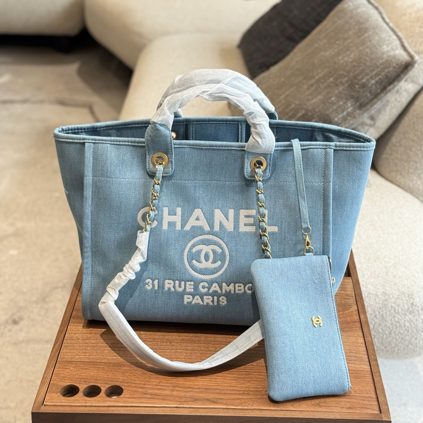 CH Denim Large Tote Bag BB25072322