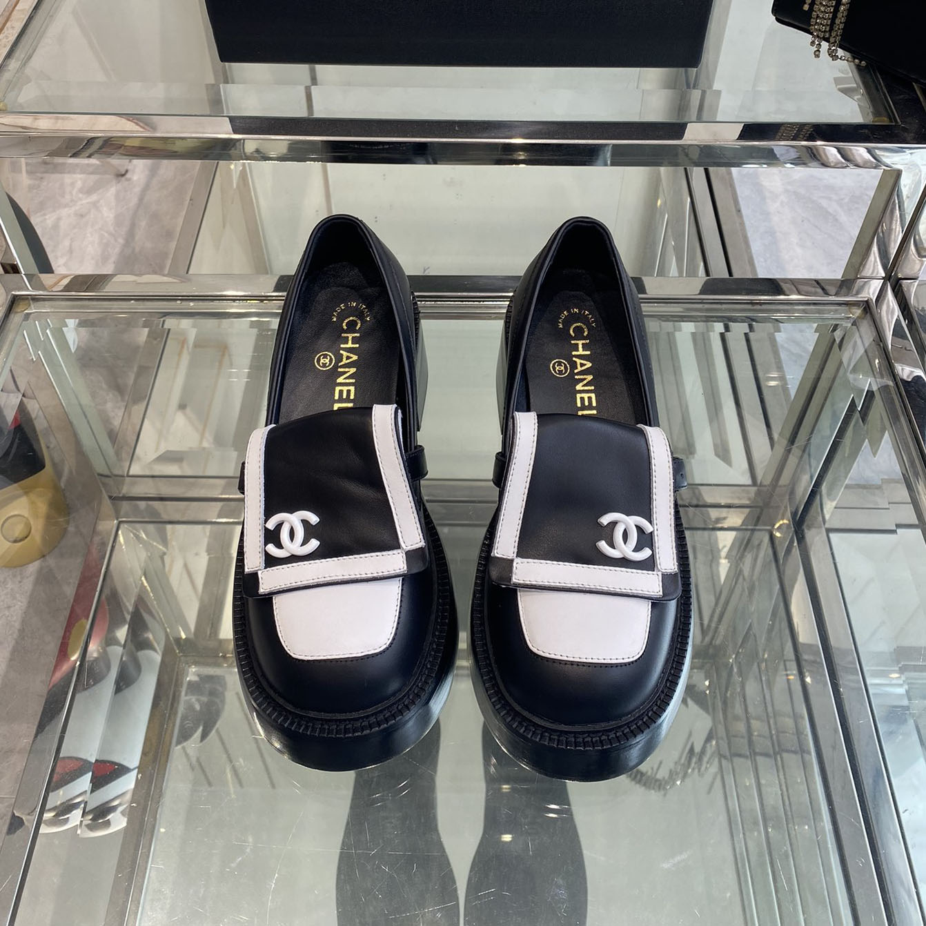 CH Panda Color-Block Loafers BB25072304