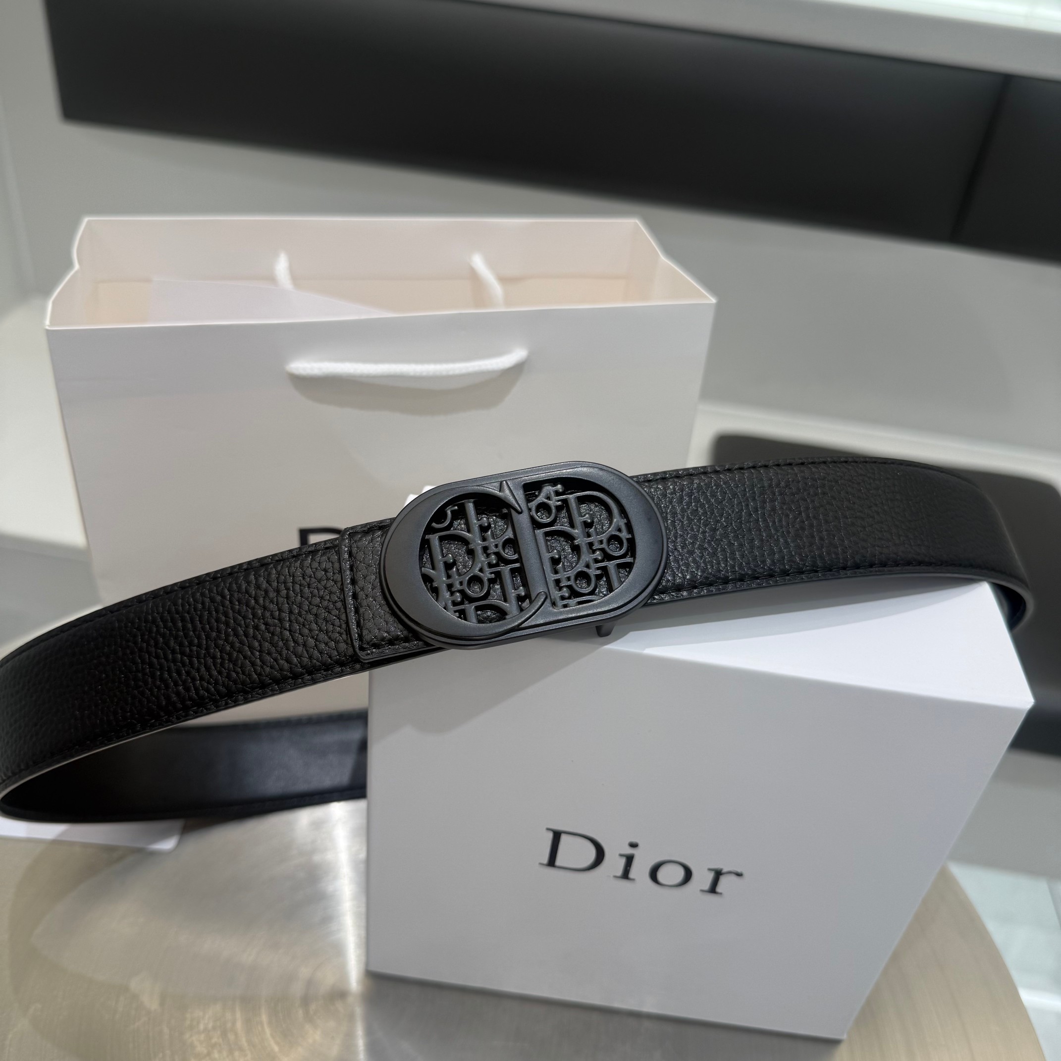 CD Black Pin Buckle Belt DD25072404