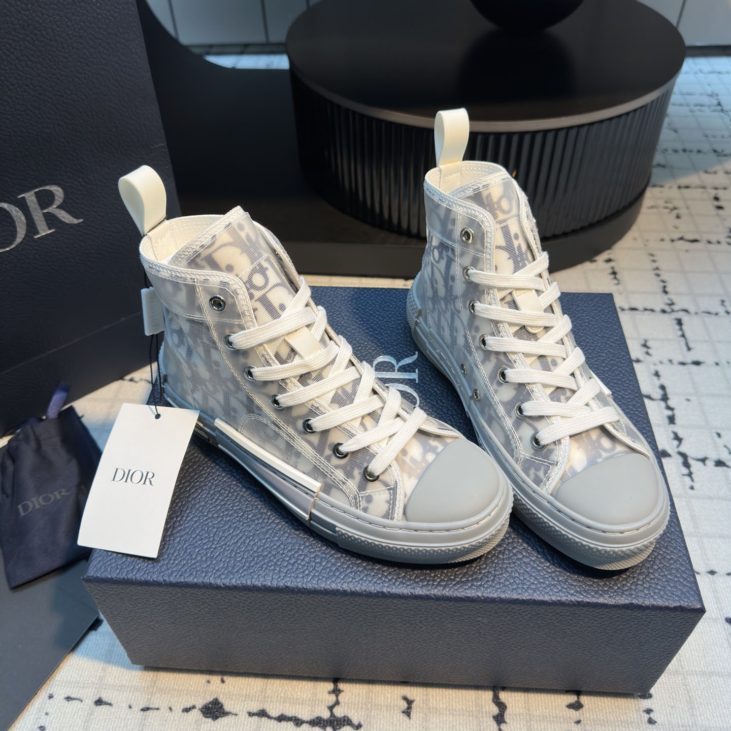 CD B23 Pvc Mesh High-Top Shoes JJ250516