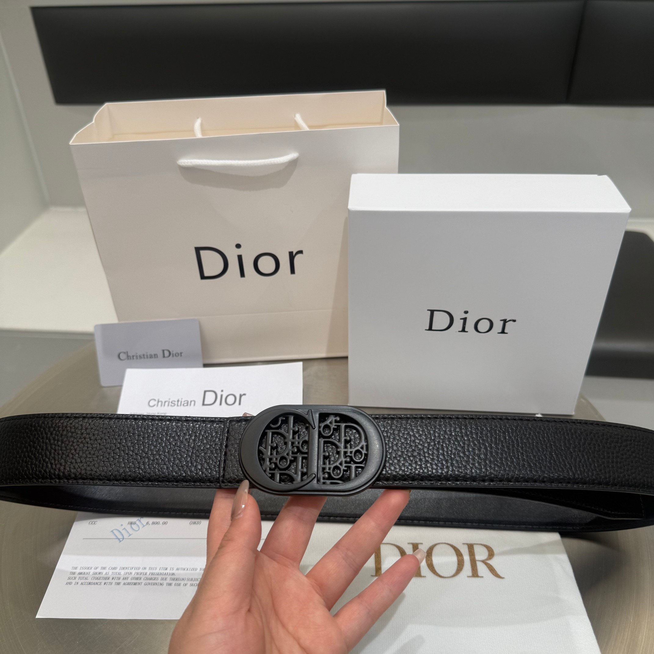 CD Black Pin Buckle Belt DD25072404