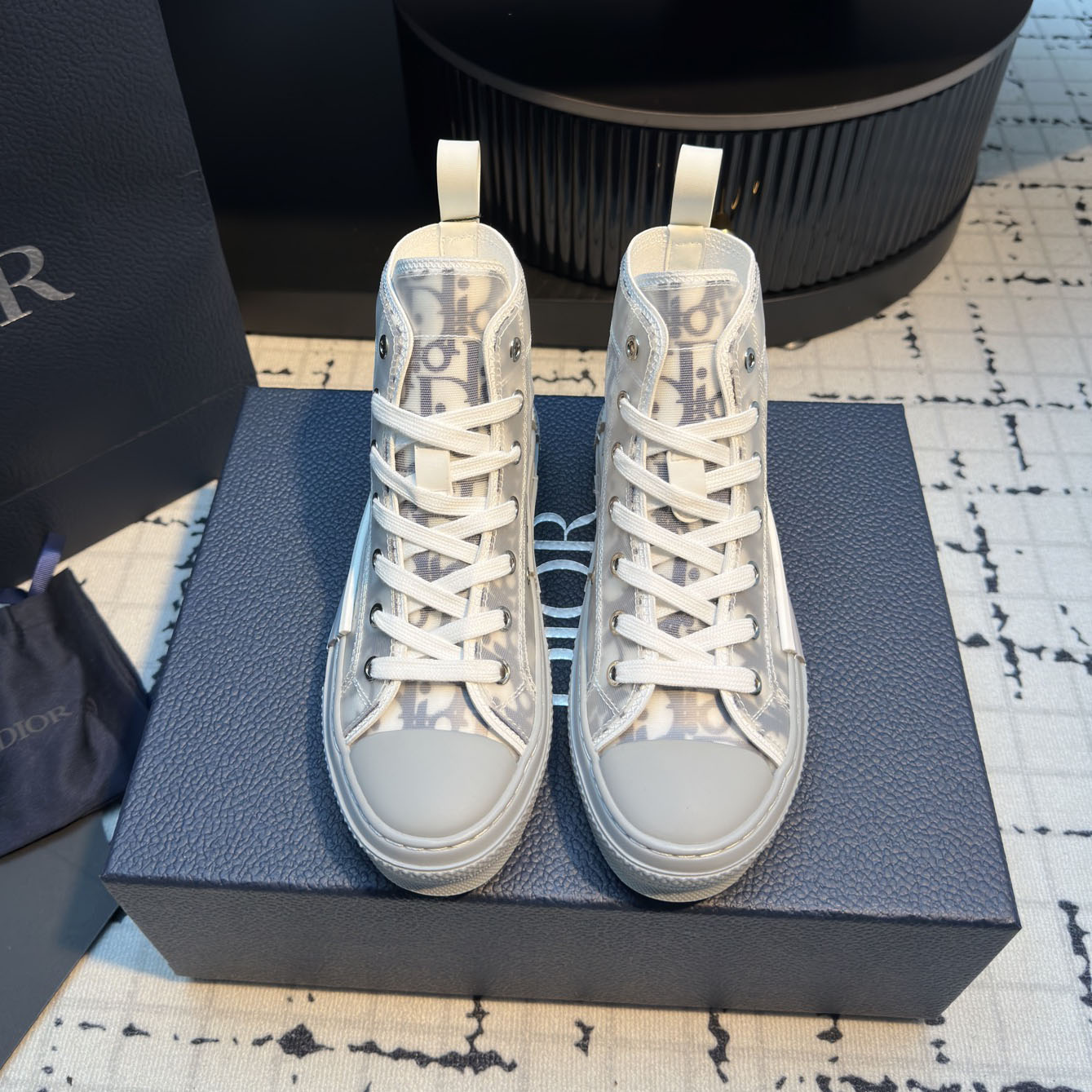 CD B23 Pvc Mesh High-Top Shoes JJ250516