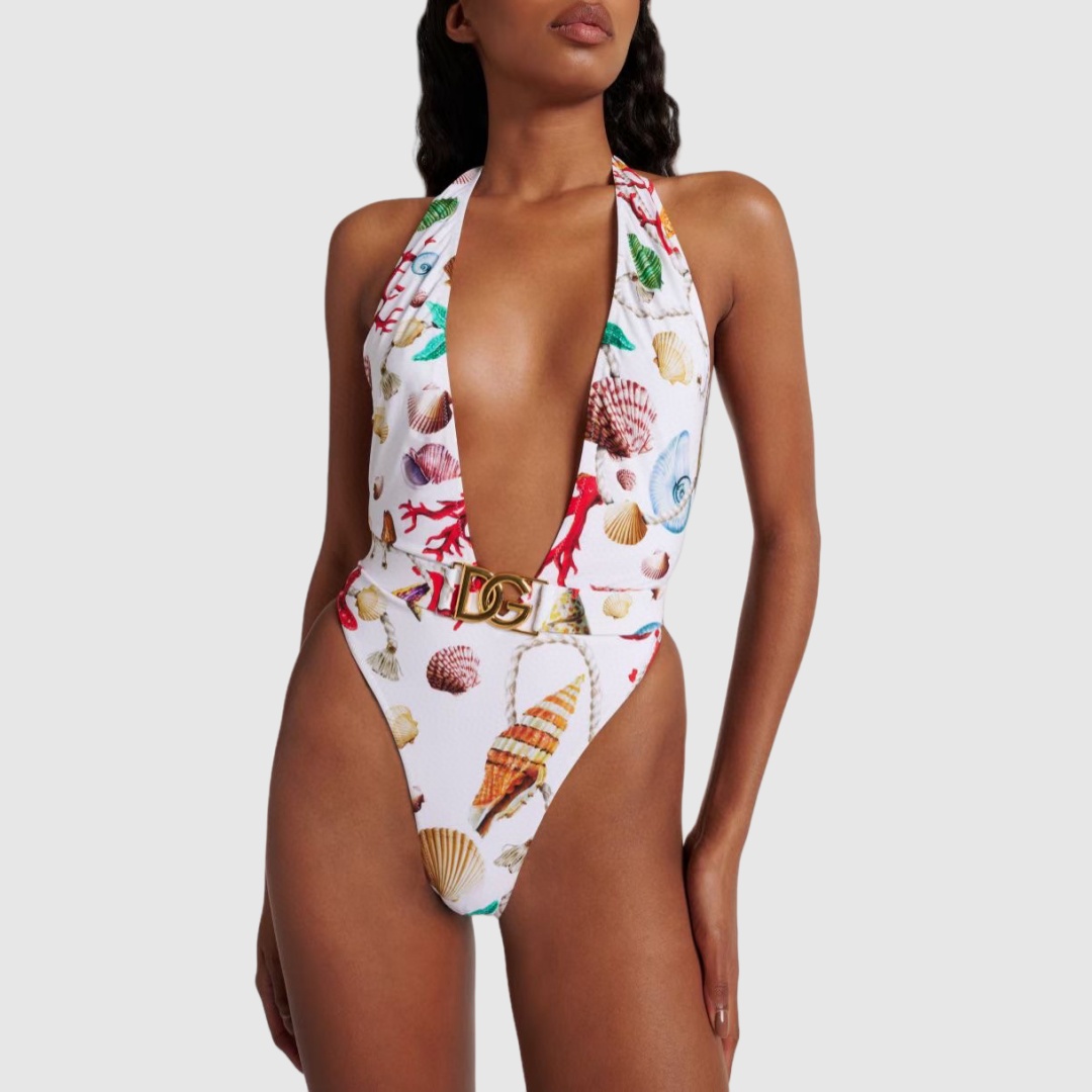 D&G halter - neck one - piece swimsuit  YV24071924