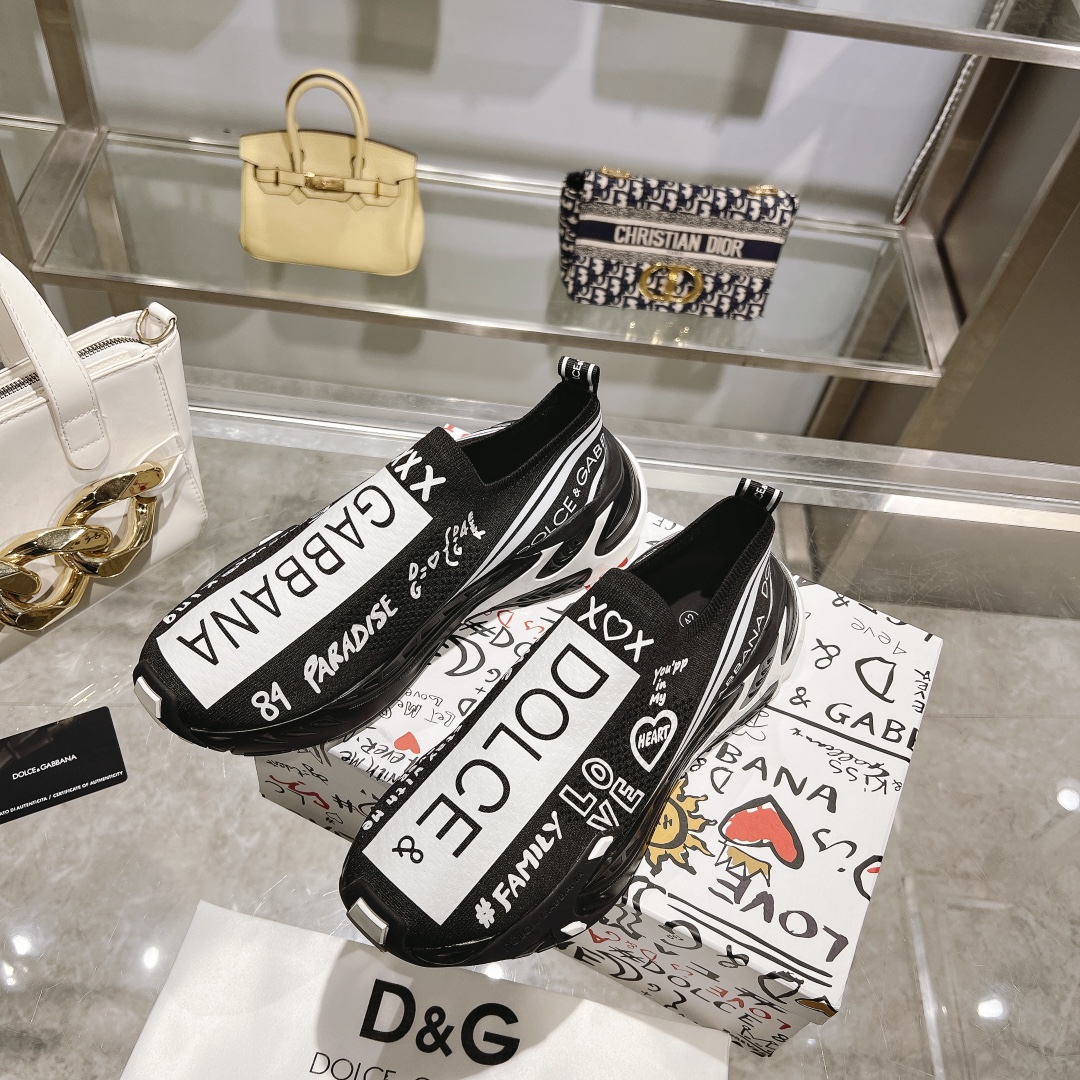 D&G Sorrento Unisex Logo Slip - on Sneakers YV24072703