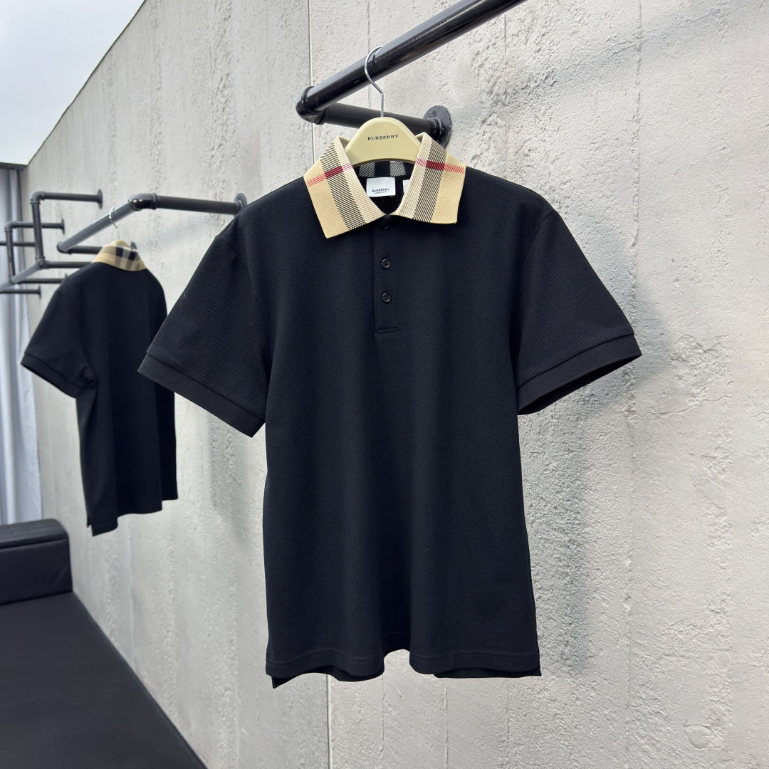 Bur Collar Check Polo Shirt DD25072824