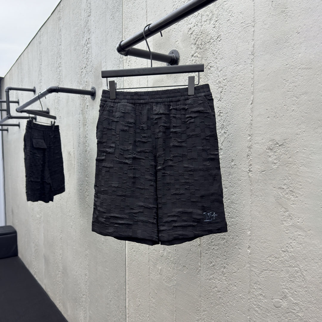 LV Unisex Jacquard Checkerboard Shorts  YV24072502