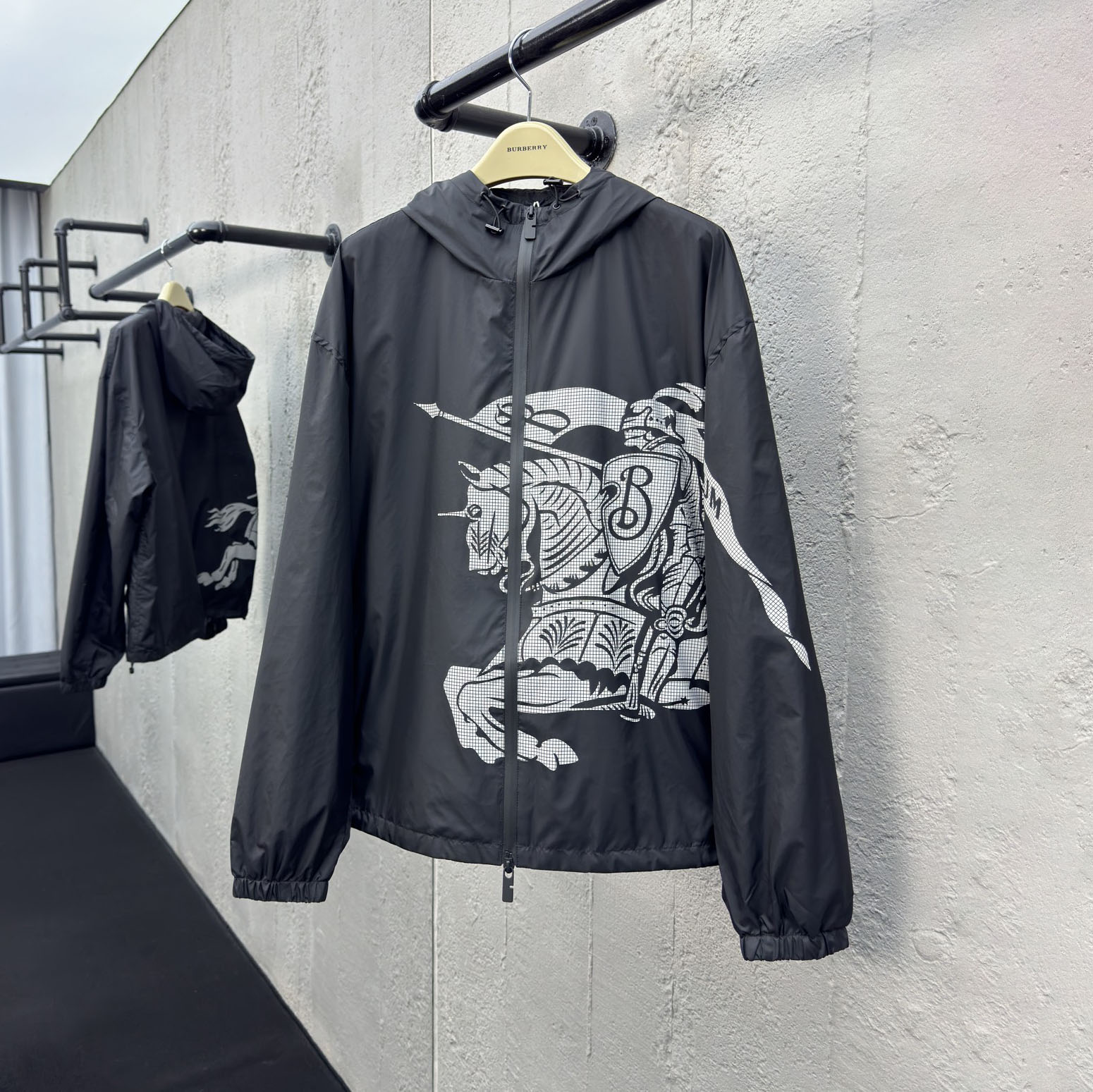 Bur Equestrian Knight Emblem Nylon Jacket DD25072821