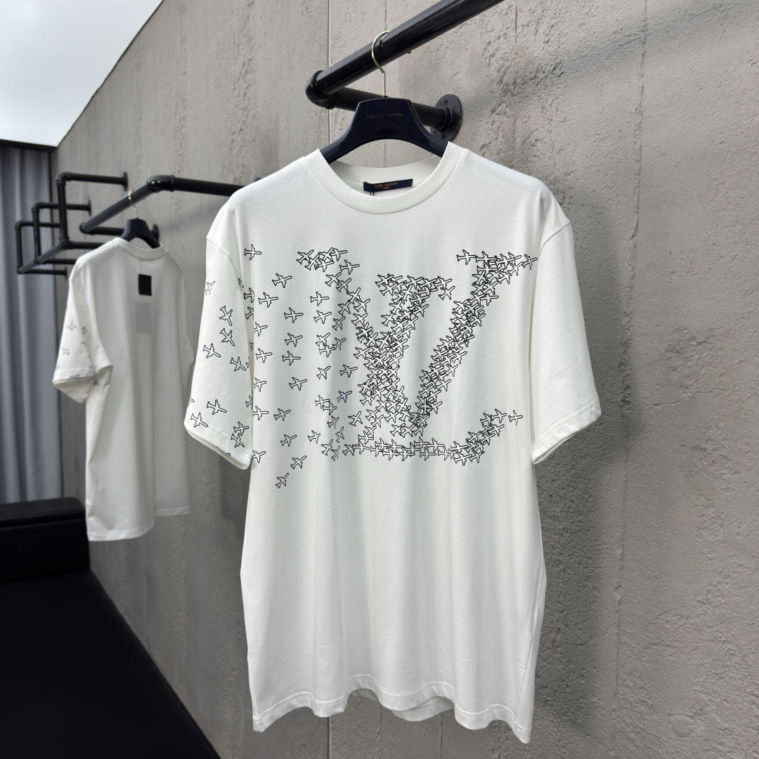LV Small Plane Print Short-Sleeve DD25072832