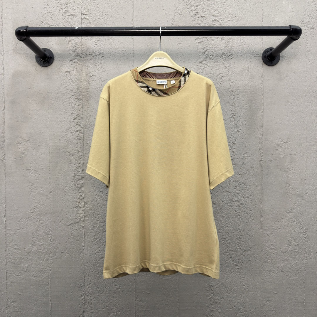 Bur Round Neck Check Short-Sleeve DD25072820