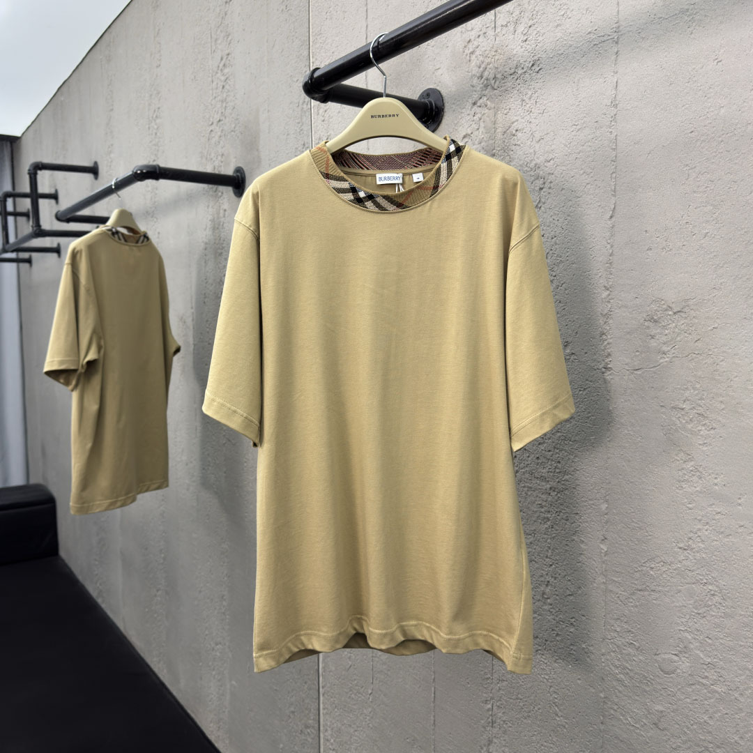 Bur Round Neck Check Short-Sleeve DD25072820