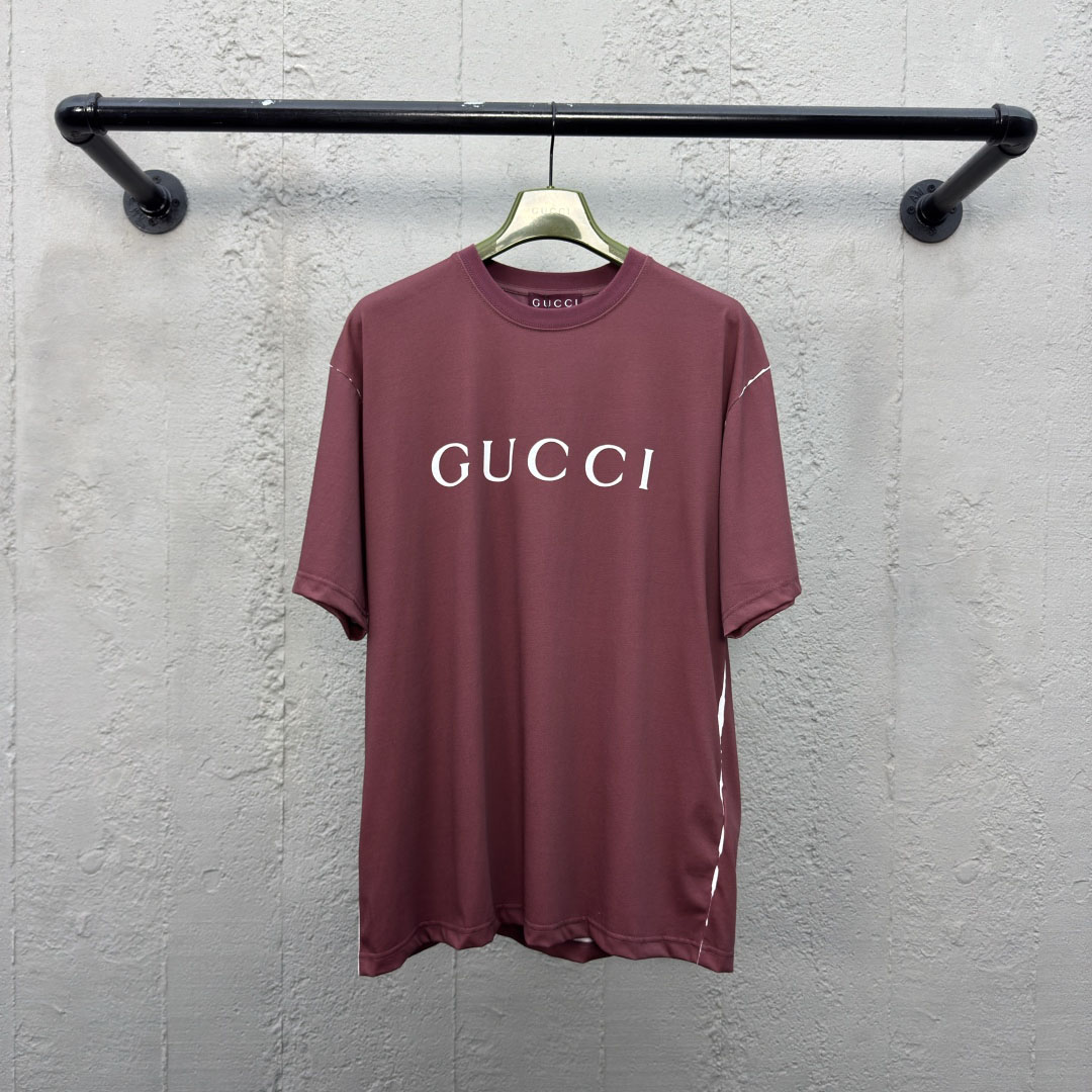 GG White-Trim Printed Short-Sleeve DD25072907