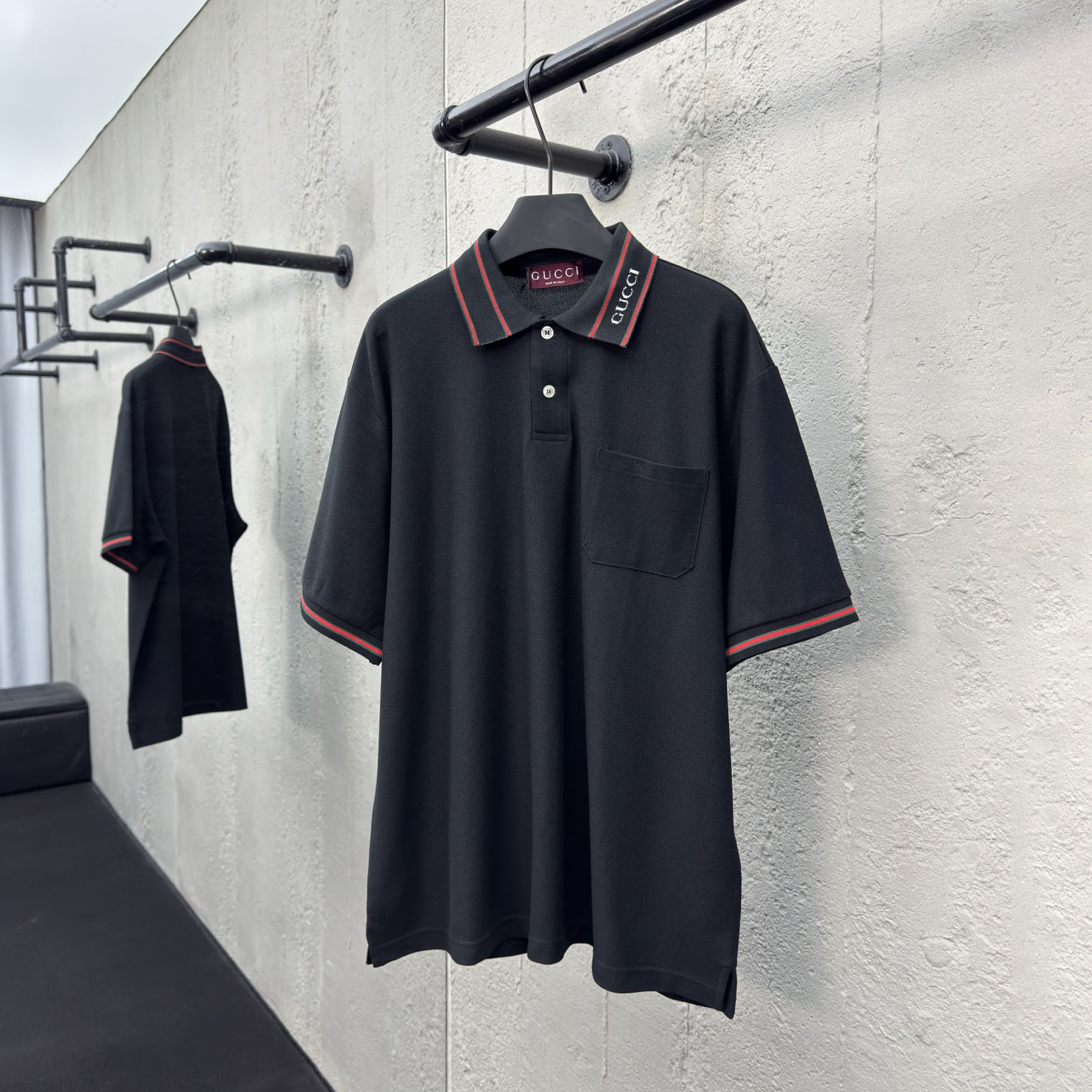 GG Letter Polo Shirt with Collar DD25072902