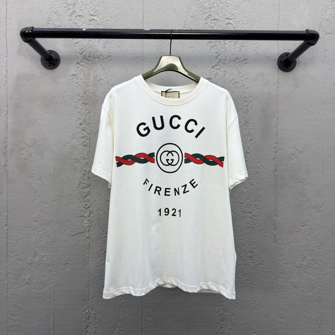 GG twisted letter print short sleeves DD25072029