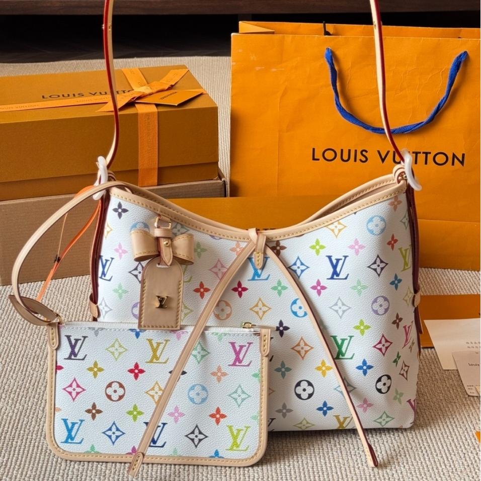 LV Collaboration with Takashi Murakami Multicolor Carryall PM  YV24060410