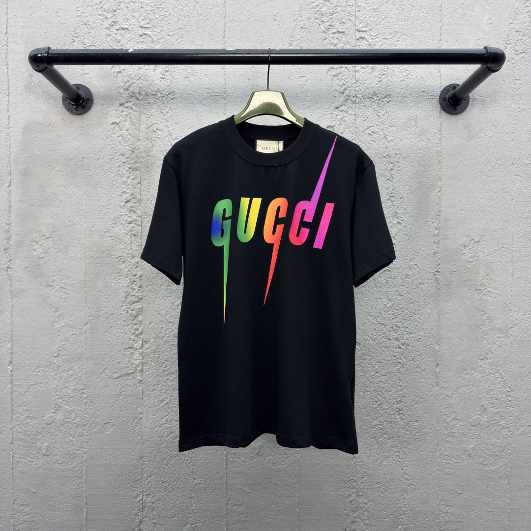 GG Gradient Letter Print Short-Sleeve DD25072908