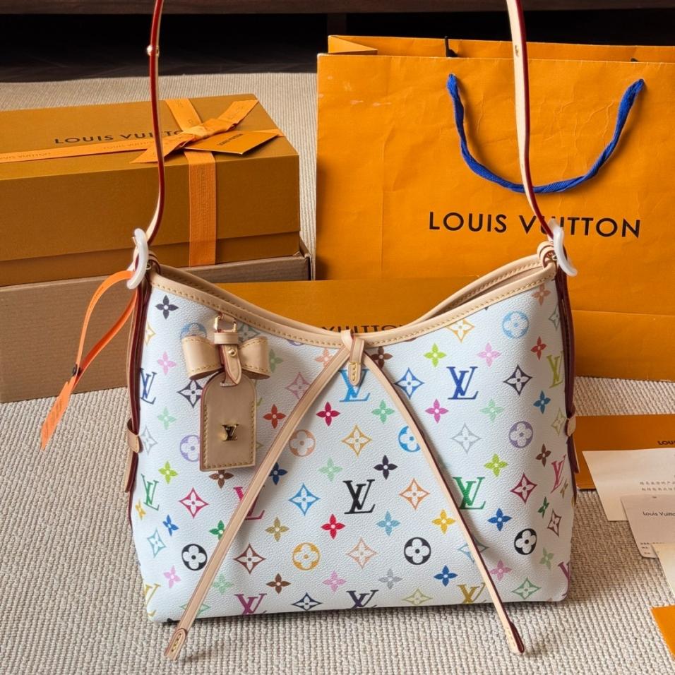 LV Collaboration with Takashi Murakami Multicolor Carryall PM  YV24060410