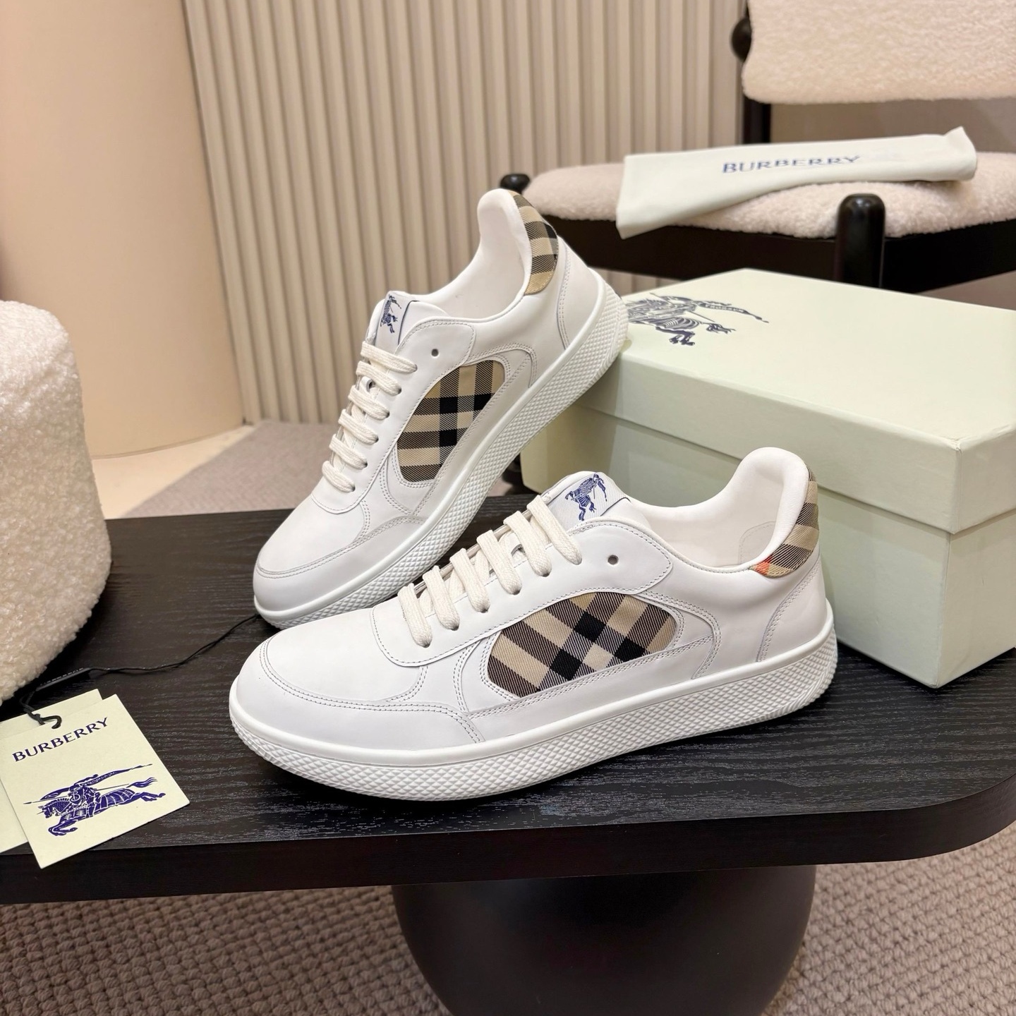 Bur Unisex Timeless Checks Patchwork Skate Shoes YV24073007