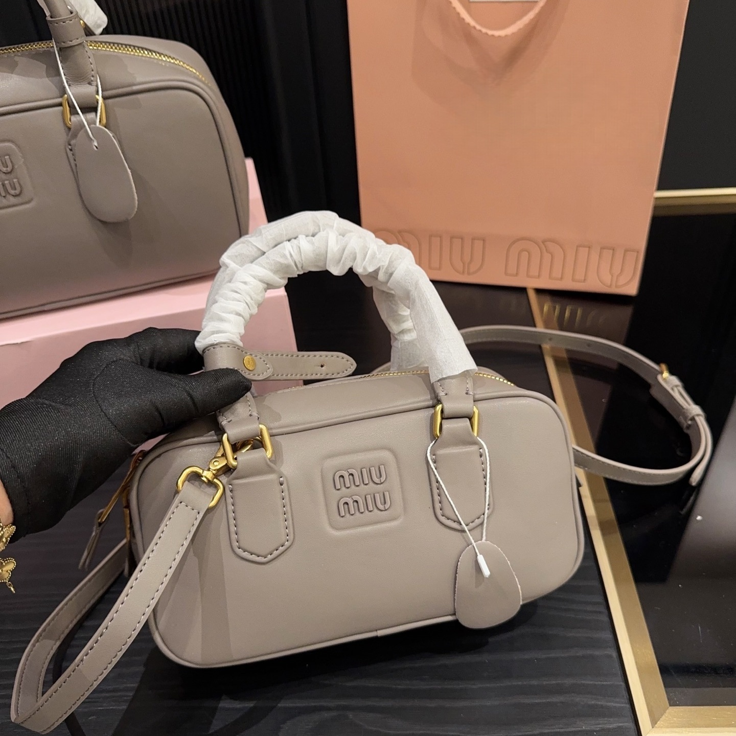 Miu Luxury Bowling Bag 24073008