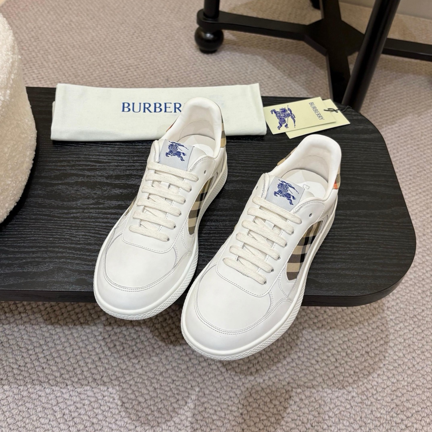 Bur Unisex Timeless Checks Patchwork Skate Shoes YV24073007