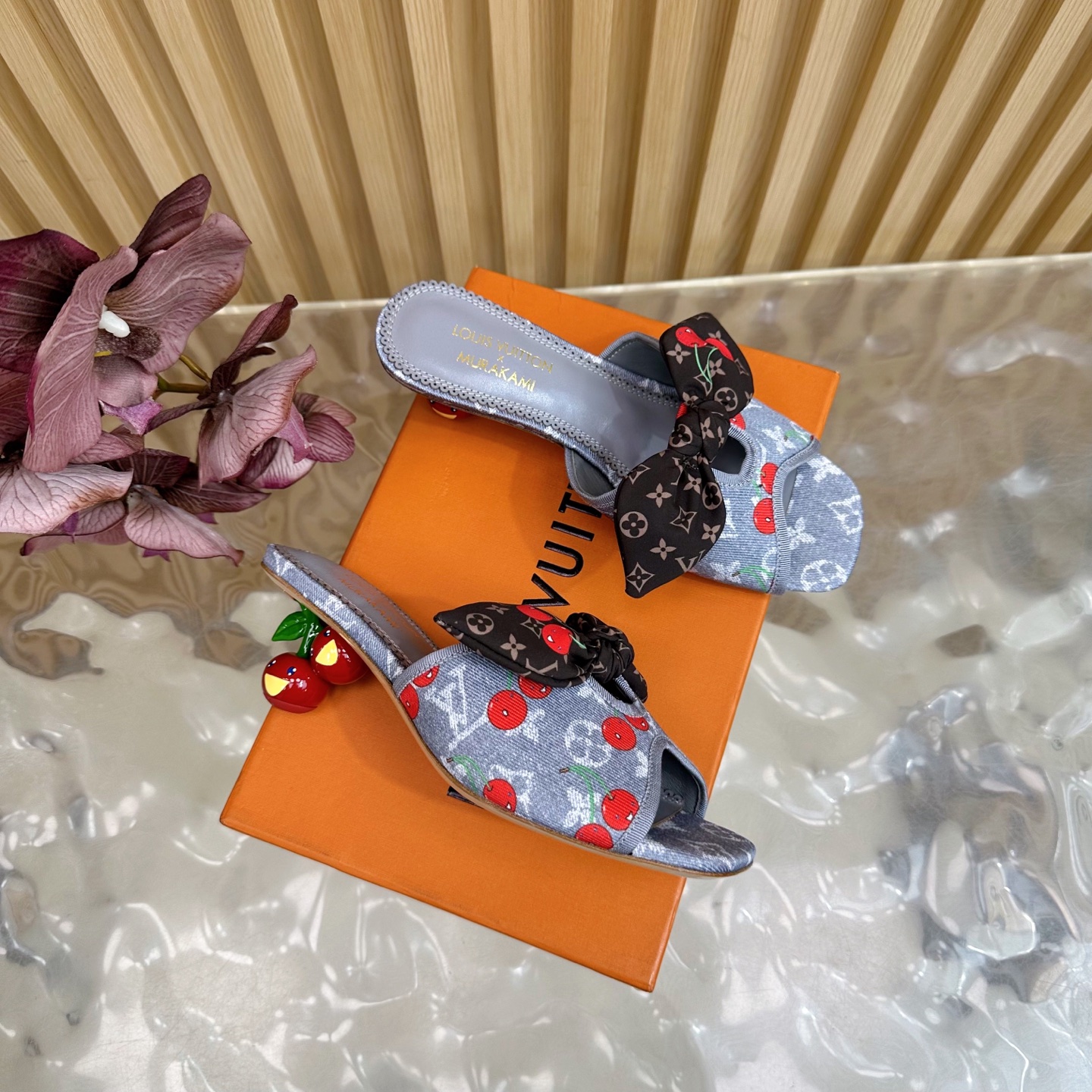 LV×TM 5cm Cherry High-Heeled Sandals YV25073103