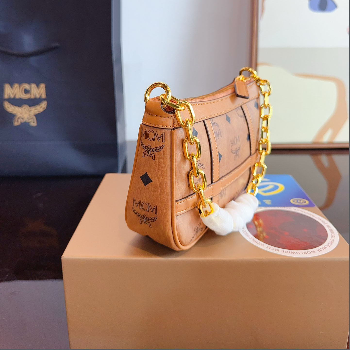 MCM Delmy Visetos Underarm Bag AM25081349