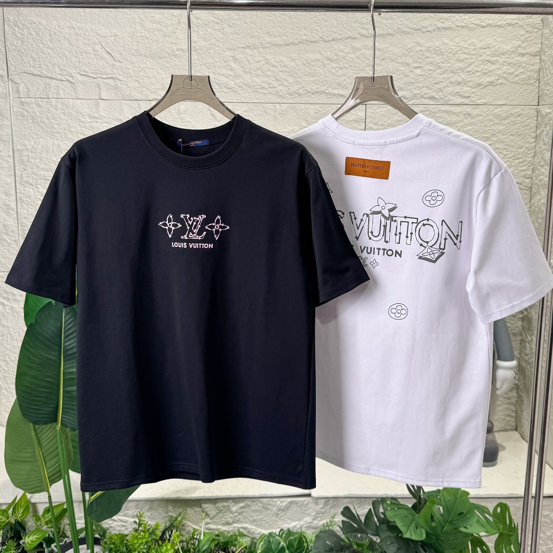 Lv Fashion Embroidered T-shirt XX25081155