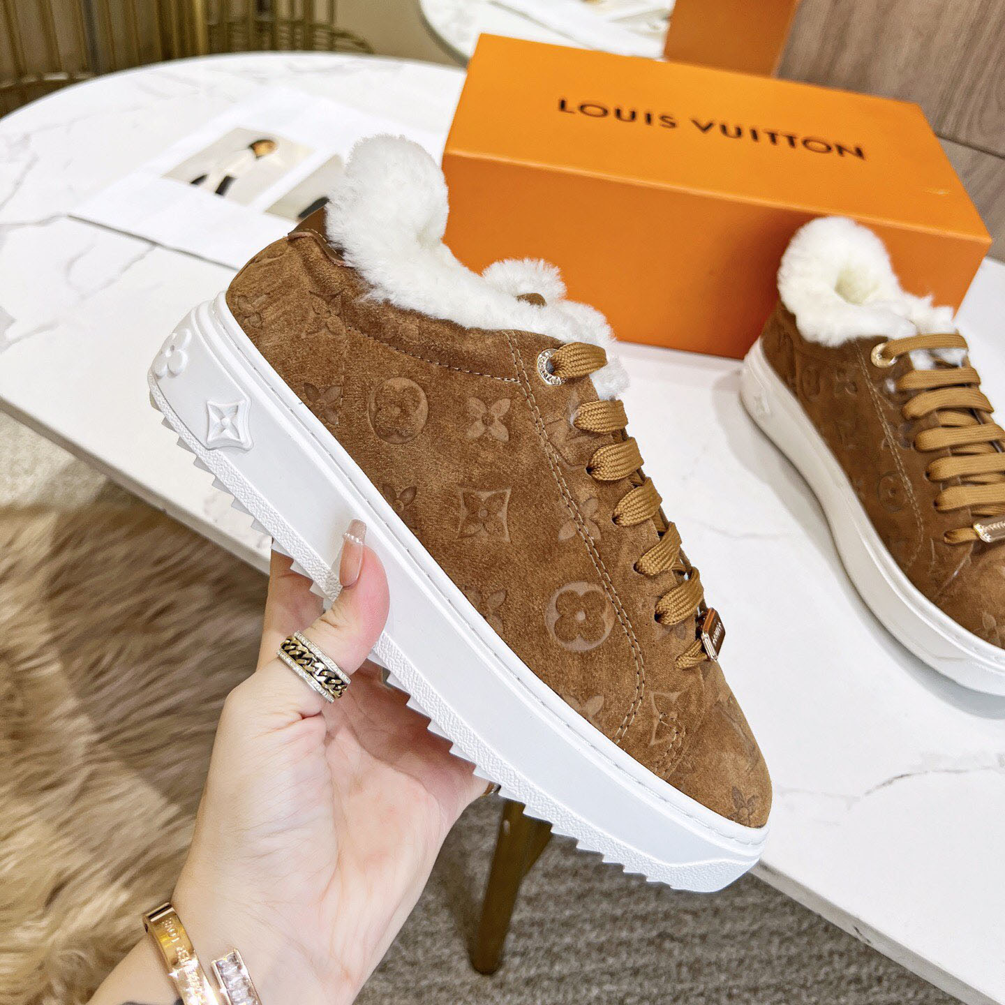 LV Time Out suede sneakers EF25081411