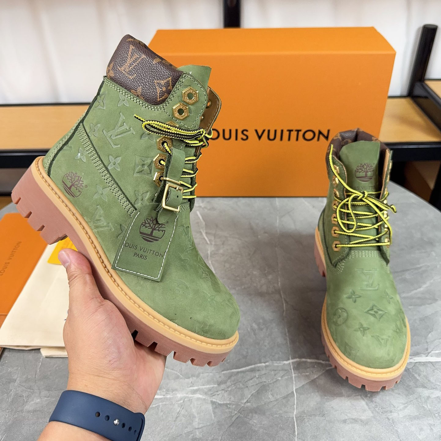 LV x Timberland Joint Classic Embossed Ankle Boots XX25081421
